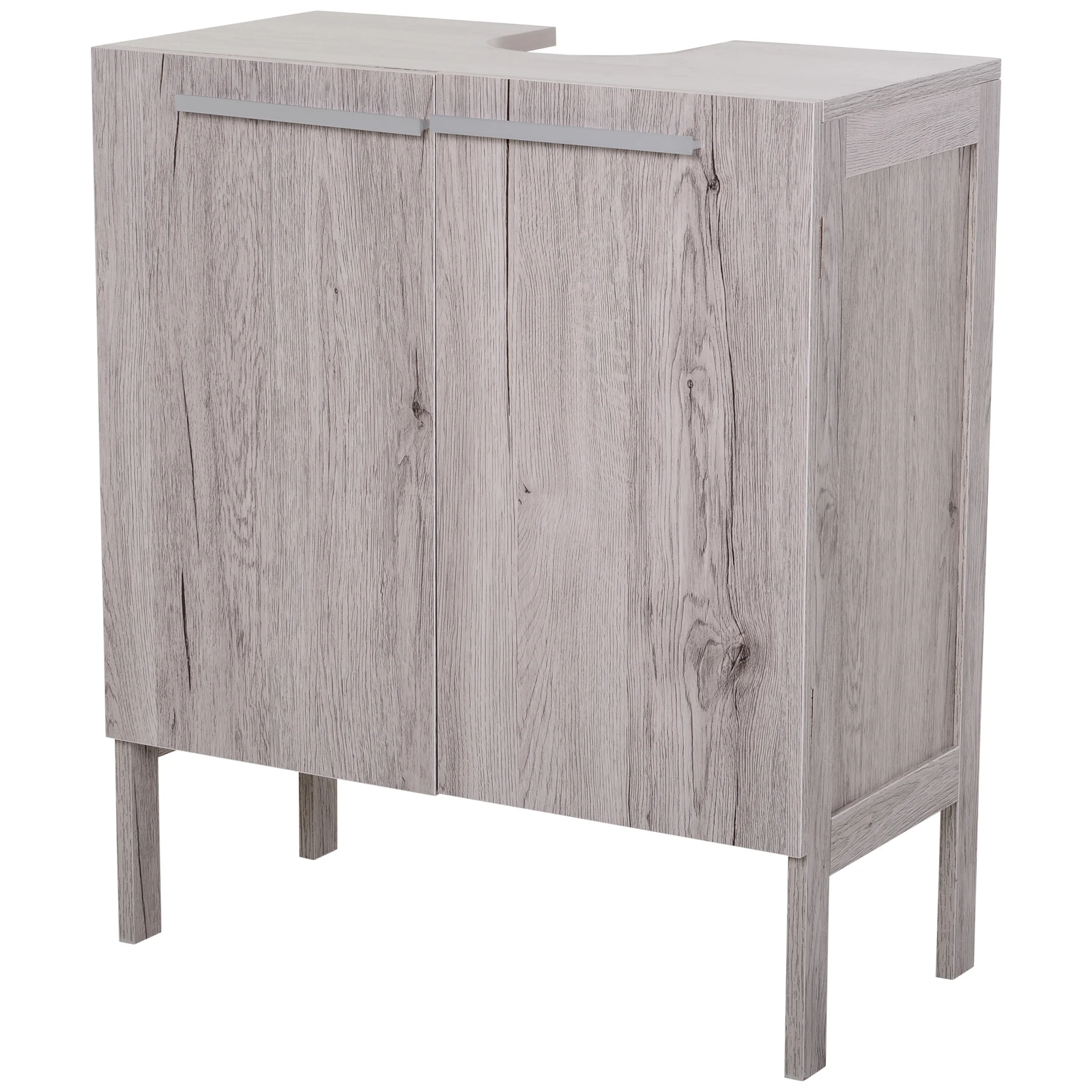 Kleankin 2-door low cabinet for bathroom 60x30x70 cm