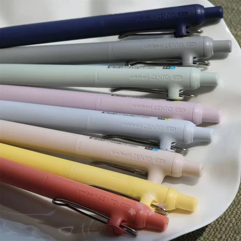 

Новые цвета Uni Uniball Zento Стандартная гелевая ручка-роллер 0,5 мм/0,38 мм на водной основе с черными чернилами Ультрагладкие гелевые ручки для письма