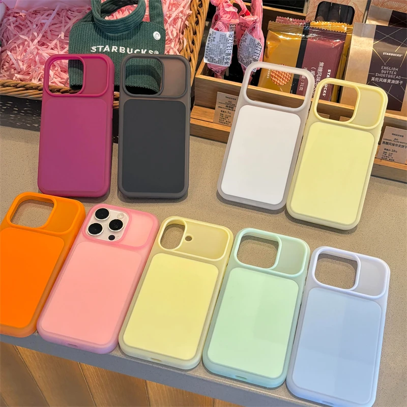 Original Flüssigsilikon Candy Jelly Farbige Matte Weiche Hülle für iPhone 18 Pro 17 16 15 Pro Max Stoßfeste Bumper-Schutzhülle – Detail 1