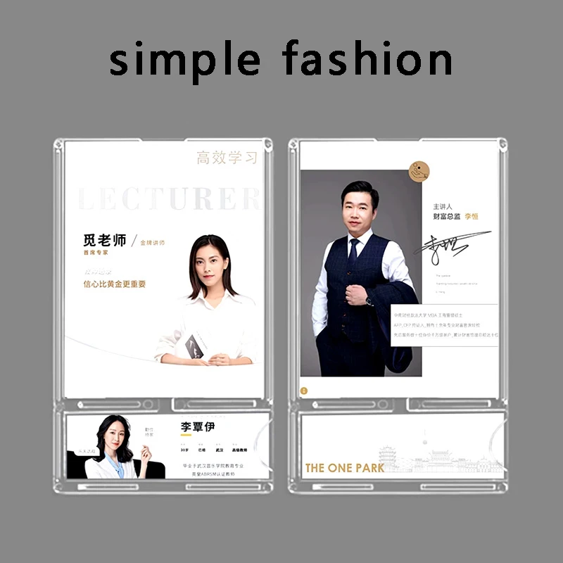 2pcs A4 A5 A6 Acrylic Card Slot Wall Mount Sign Holder Transparent Plastic For Office, Home, Store, Restaurant