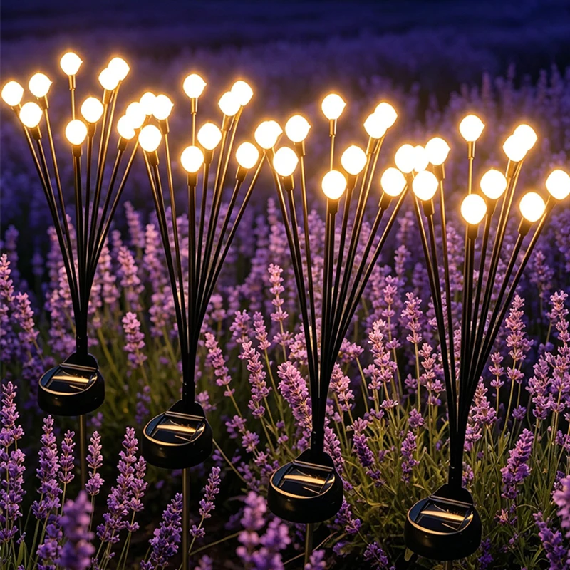 Lampes solaires LED Firefly pour extérieur, décoration de jardin, éclairage de chemin, lumières oscillantes pour aménagement paysager, éclairage de cour extérieure
