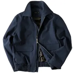 Men's Type A-2 Flight Jacket Military Style Double Zip Spring Autumn Outfit