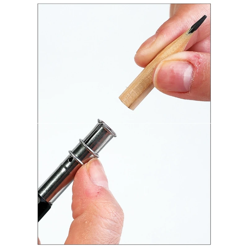 AEE7-10PCS Pencil Extender Holder Adjustable Pencil Lengthener Tool Coupling Device For School Art Writing