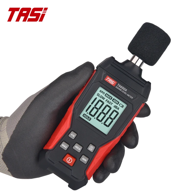 TASI TA650A Digital Sound Level Noise Meter Measuring 30 - 130dB, a Decibel Detector Audio Tester for Metro, Smart Sensor