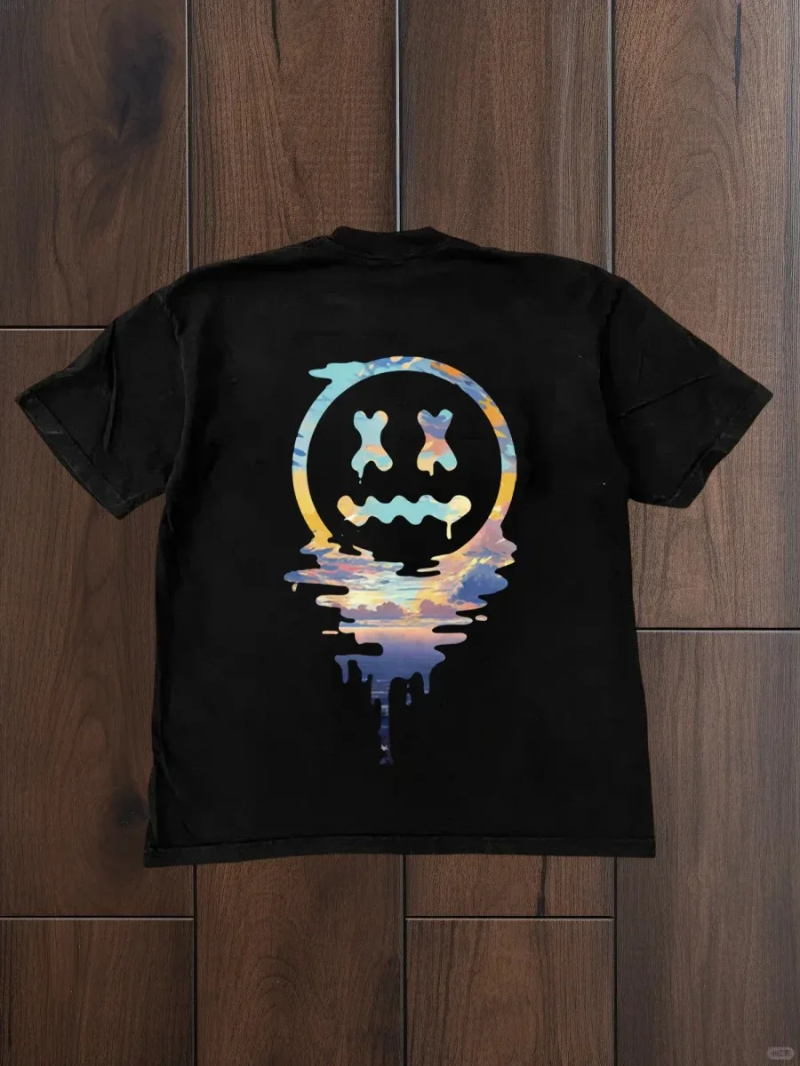 متعة محاكاة ساخرة تي شيرت شخصية الطباعة الصيف الرجال النساء كبيرة الحجم تي شيرت قصيرة الأكمام الشارع نمط اليومية Y2k تنوعا