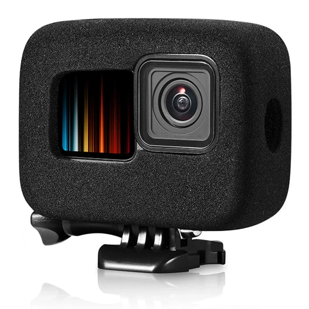 Cubierta de esponja para parabrisas, solución de funda de esponja para ruido de viento para GoPro HERO 11 10 9 cámaras, caja de espuma con cancelación de ruido