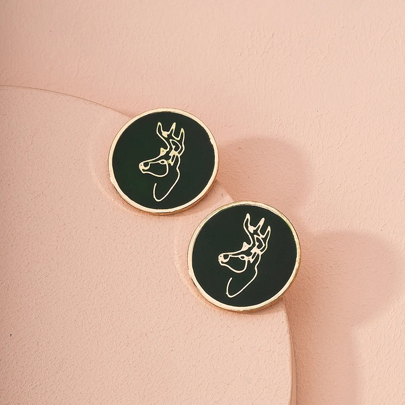 

Fashion European American style enamel glaze abstract art line pattern earrings, outing party jewelry