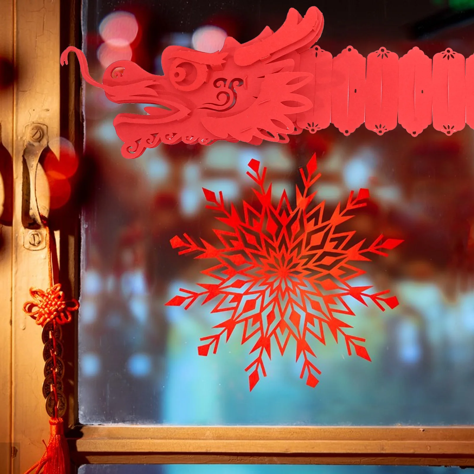 

Chinese Red Dragon Lantern Decor 1.7m New Year Pendant Spring Festival Wall Hanging Ceiling Decor Lunar Year Supplies
