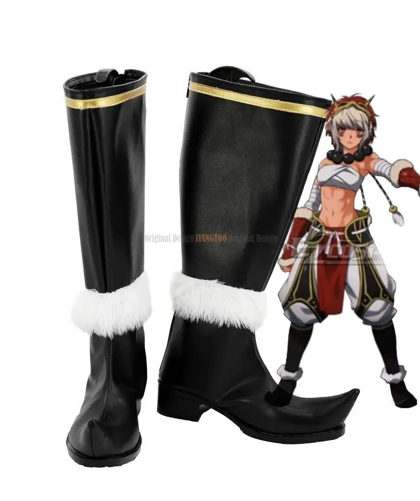 Rinka Shoes Cosplay Fire Emblem if Rinka Cosplay Boots Black Shoes Custom Made