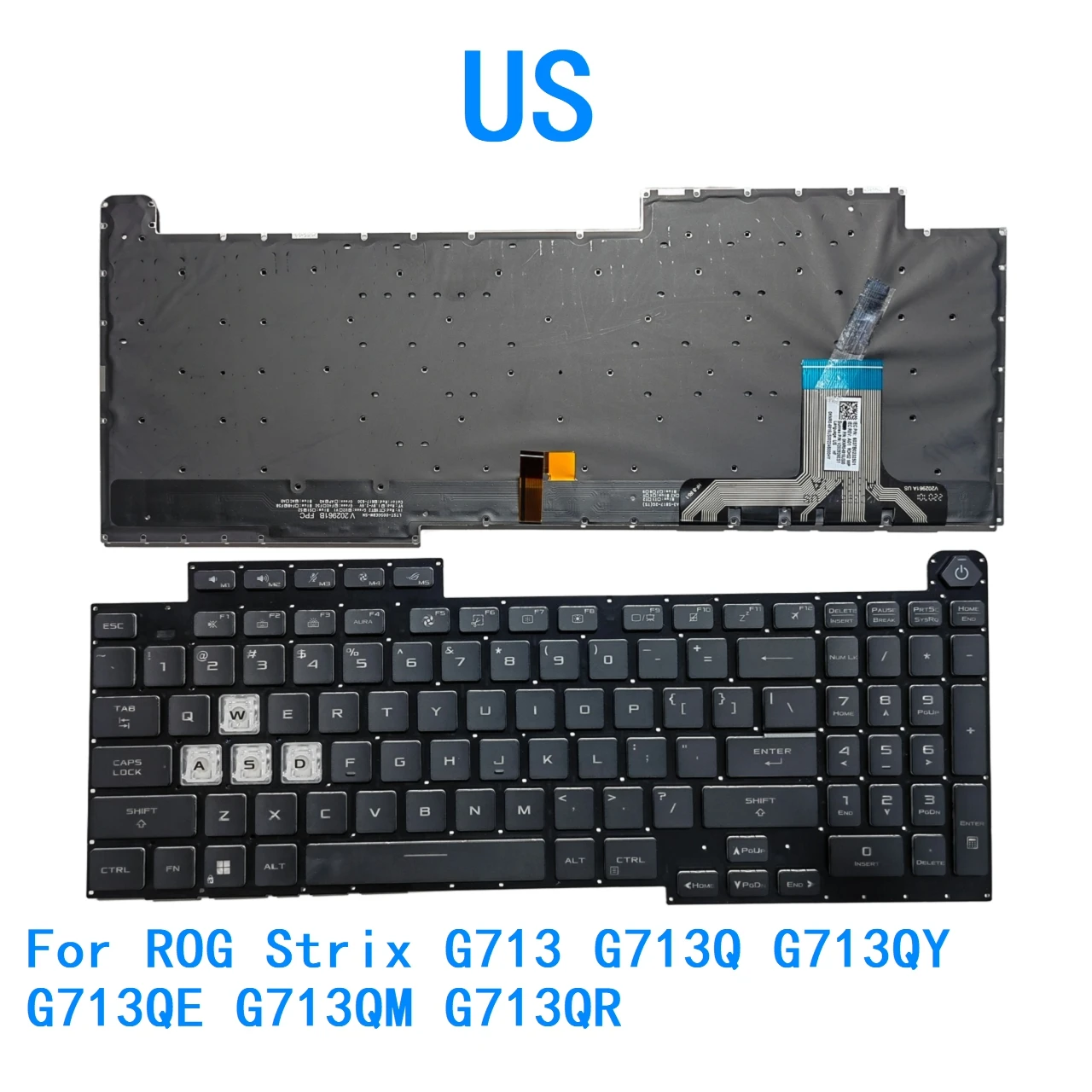 

Новая RGB-клавиатура на языке США для ASUS ROG Strix G713 G713Q G713QY G713QE G713QM G713QR, сменная клавиатура для ноутбука