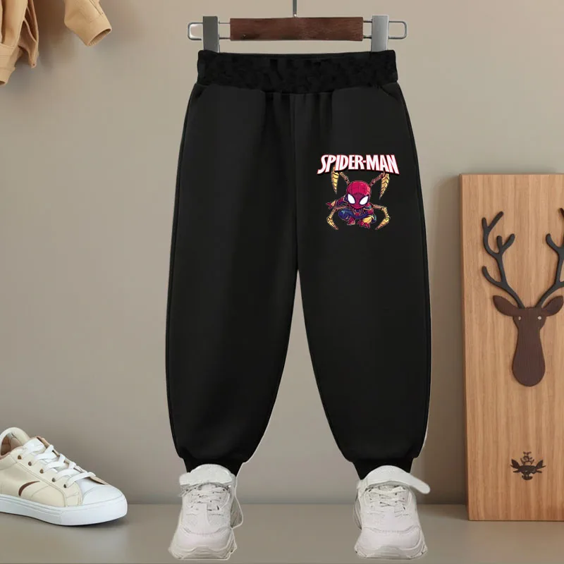 مارفل سبايدرمان مطبوعة بنين الرياضة السراويل الطويلة الاطفال مرونة الخصر السراويل الأطفال عالية الخصر عارضة بانت ربيع الخريف جديد #5