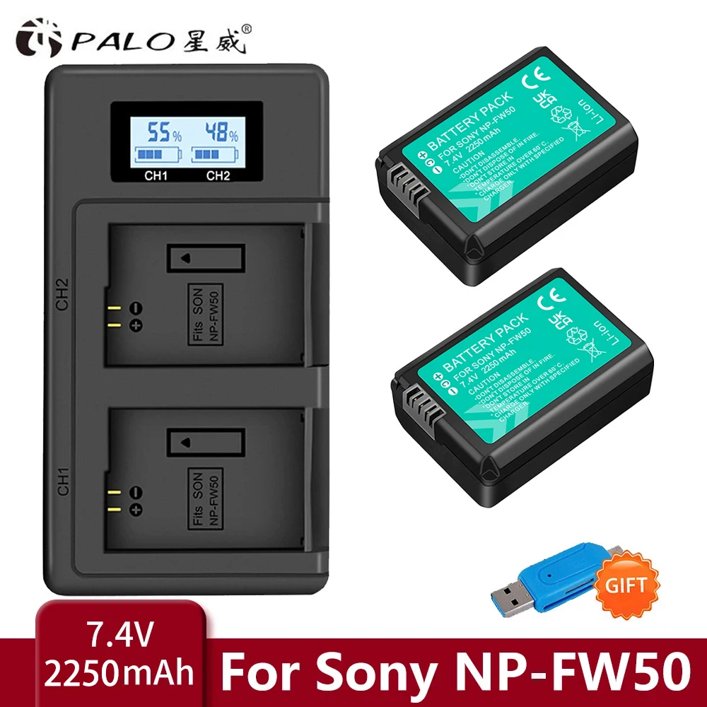 1-4szt NP-FW50 NP FW50 NPFW50 Bateria + Ładowarka LCD do Sony Alpha a3000 a5000 a6000 a6300 a6500 NEX-3 a7 7R a7R a7R II