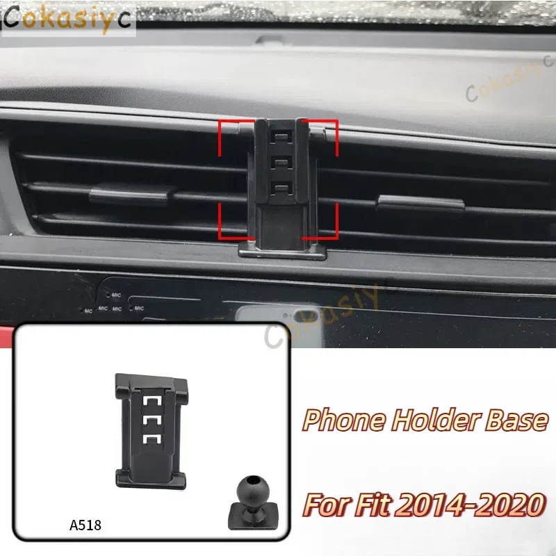 Car Phone Holder Base Special Mounts For Honda Fit 2014-2020 Fixed Air Outlet Bracket Base Accessories With Ball Head 17mm