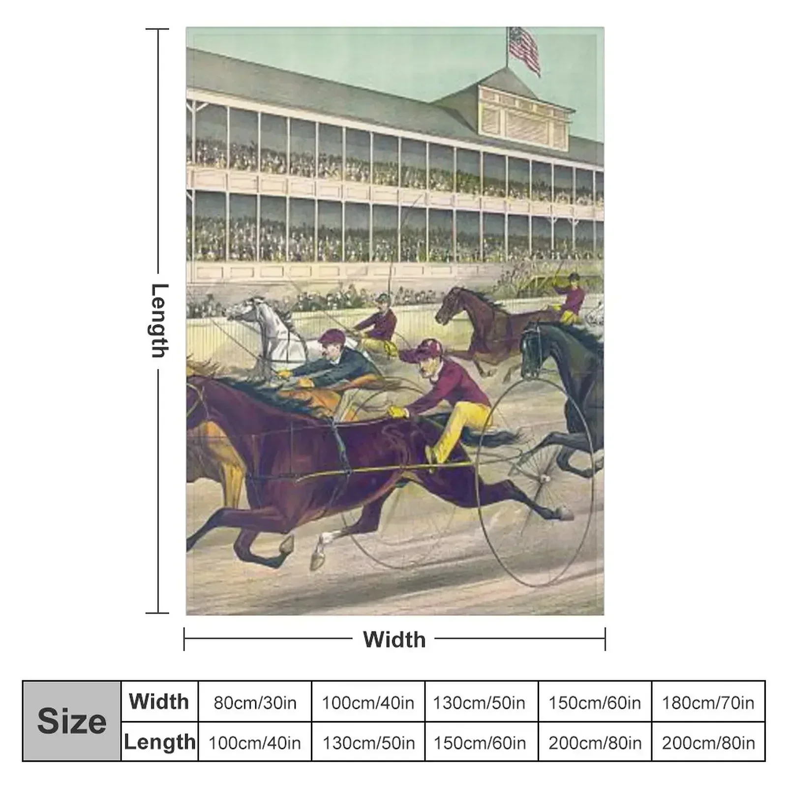 Harness Race to the Wire Throw Blanket couch cozy soft plush fuzzy picnic outdoor blanket