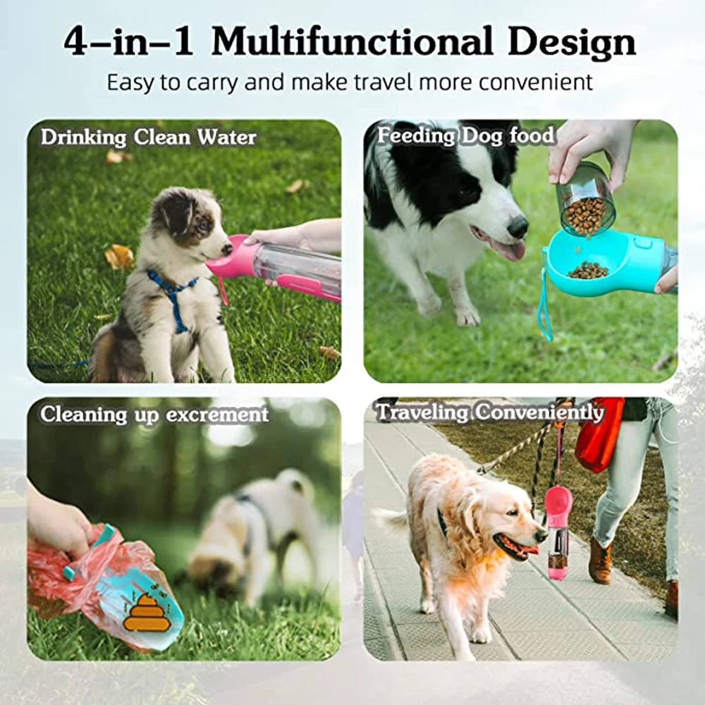 Portable Pet Dog Water Bottle For Small Large Dogs Travel Puppy Cat Drinking Bowl Outdoor Pet Water Dispenser Feeder wiht shovel