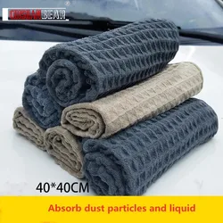 Car 40x40cm Wash Towel Glass Cleaning Wax Polishing Detailing Waffle Weave Towel Car Cleaning Microfiber Cloth Kitchen Cleaner