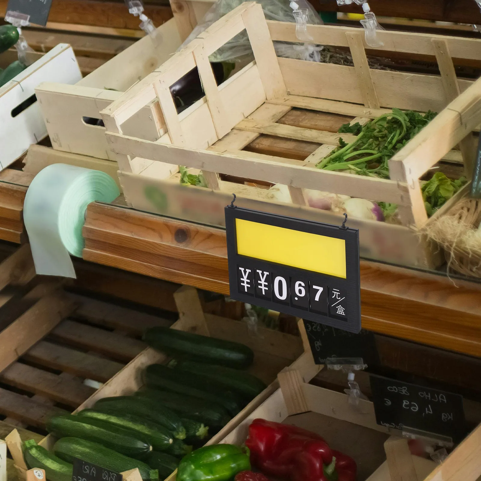A4 Hanging Fruit Vegetable Price Tag Numbers Currency Symbol Erasable Shop Display Board Supermarket Store Retail Price Sign