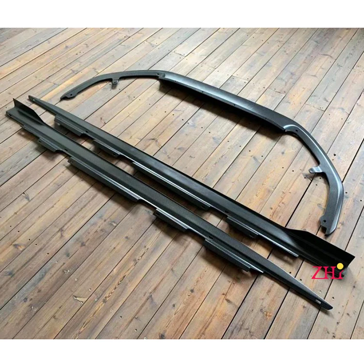 Real carbon fiber body kit s60 xc60 c30 carbon fiber side skirts, rear side lip, front spoiler