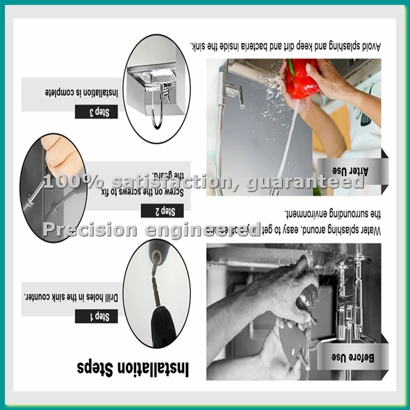 

Защитная панель для кухонной раковины, бортик от брызг для мытья посуды, защитная накладка на раковину A-ABLA