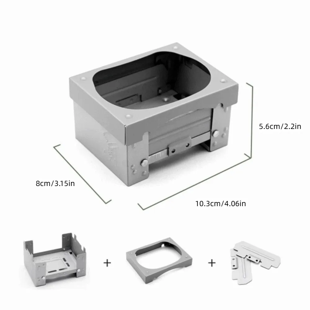 

Foldable Solid Fuel Stove Set Compact Ultralight Outdoor Tablet Pocket Stove Fuel Holder Portable Camping Stove Camping Stove