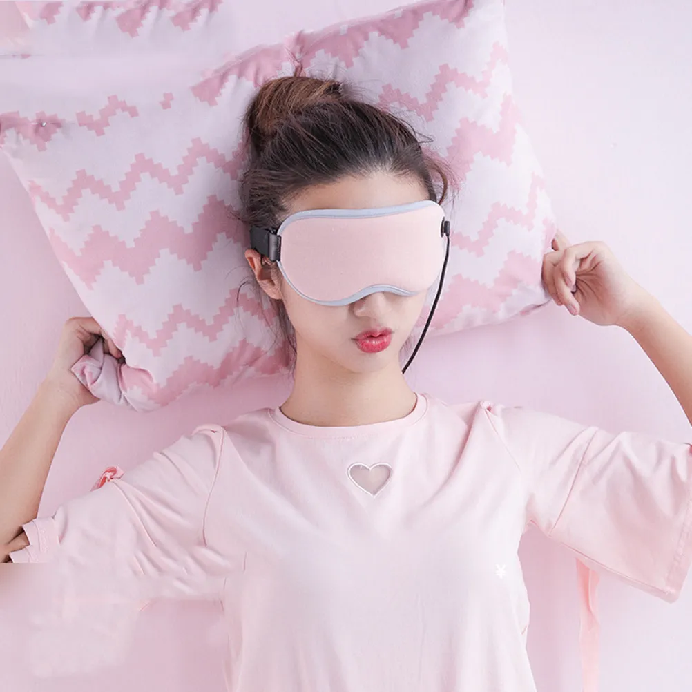 

1pcs Electric Heating Mask Usb Steam Eye Cover For Relieving Insomnia Dry Eye Fatigue Headache Washable Reusable Pink