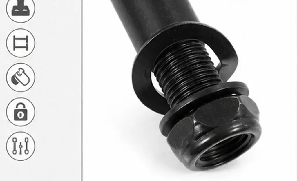 2Pcs Elliptical Trainer Fixation Screw Bolt Rolled Steel Heavy-Duty Fitness Machine Fastener for Stable Smooth Operation
