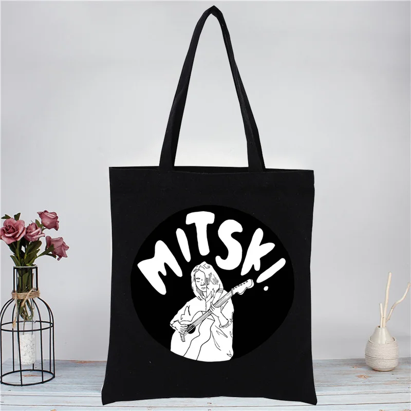 Сумка-тоут Mitski женская для путешествий, саквояж для покупок, портативная складная черная вместительная сумочка на плечо