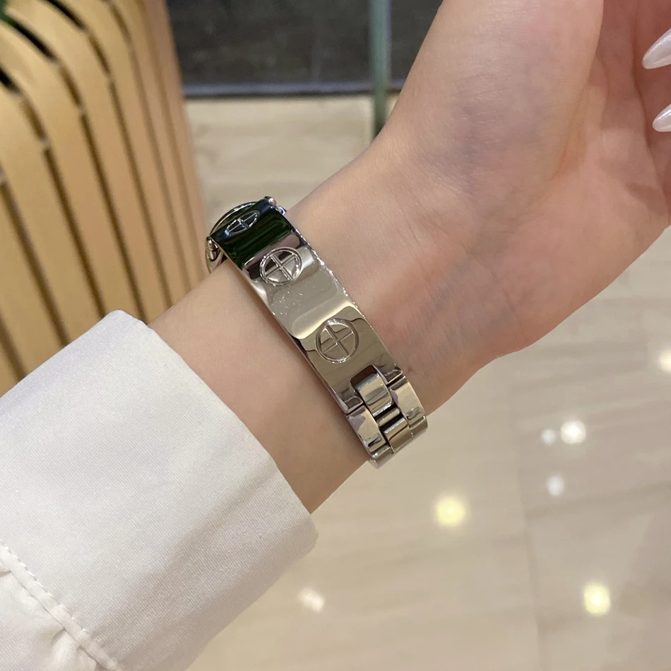 Strap For Xiaomi Mi Band 10 9 8 Pro Watchband For Miband 8Pro 9 Pro Fashion Metal Cross Bangle Women Copper Bracelet Wristband