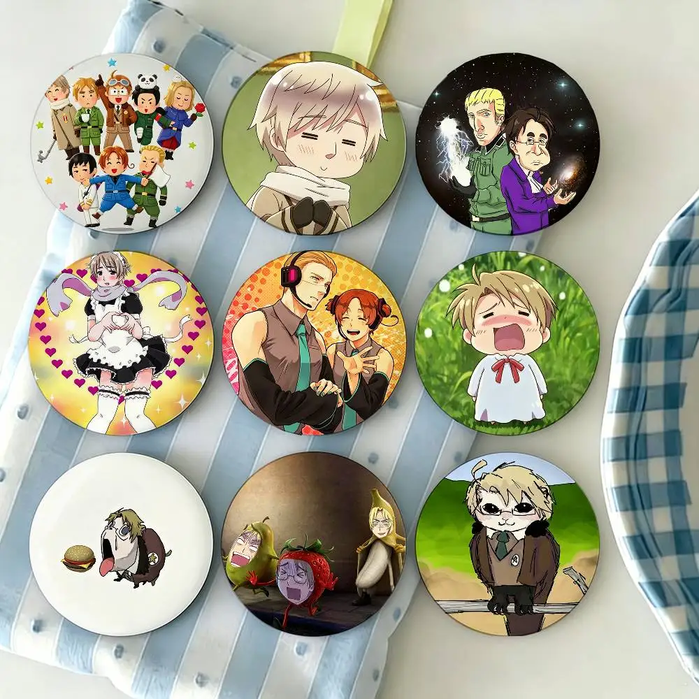 

H-Hetalias A-Axis Cartoon Style 25mm 75mm 44mm 58mm 32m Coin Badges Personalized Handmade Round Brooches Pins Accessory