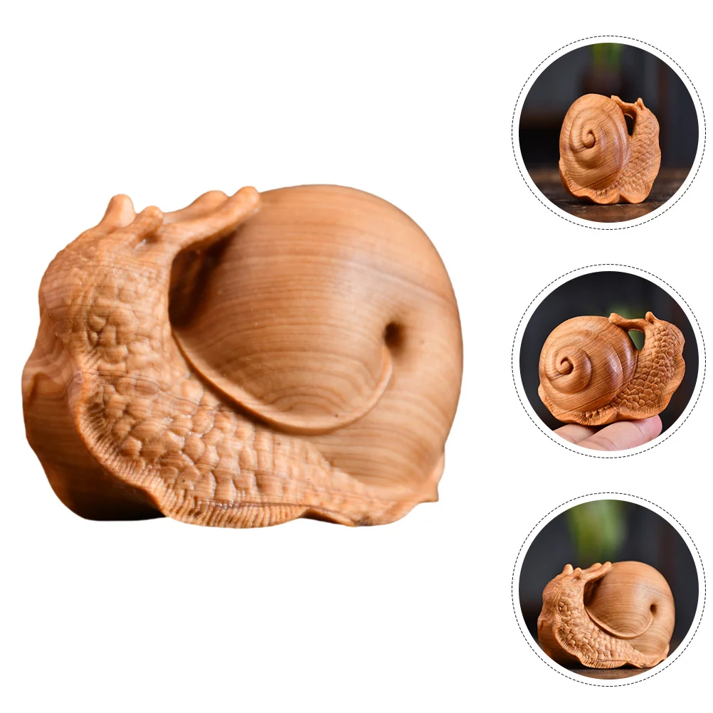 

Artistic Wooden Snail Running Shape Handcrafted Wood Sculpture Rustic Elegant Home Office Desk Shelf Decor Gift
