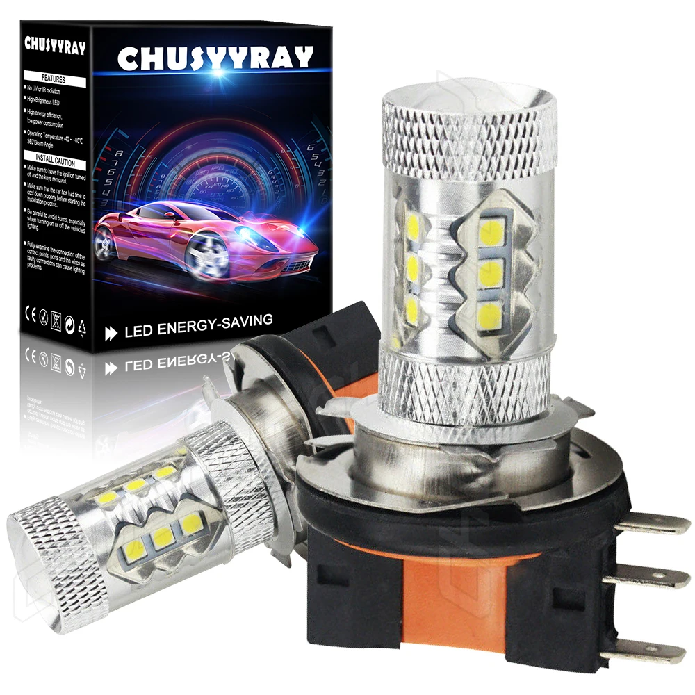 

CHUSYYRAY 2PCS Car lights Super Bright LED Headlights High Low Beam Fog Light Bulb White 6000K led lights for car