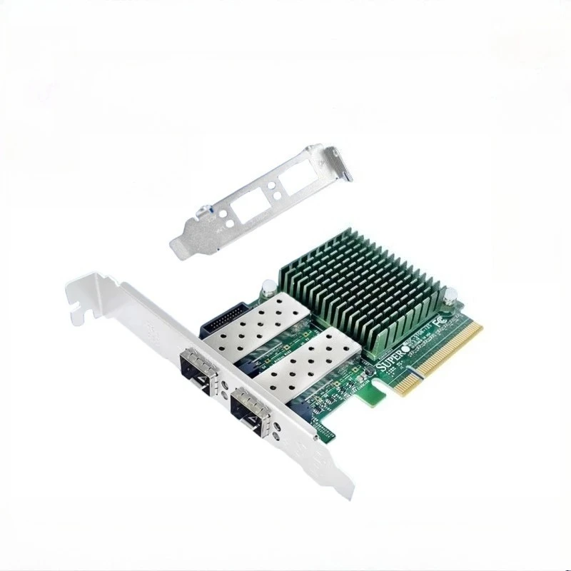 

Supermicro AOC-STGN-I2S X520-DA2 10GB dual port 10 Gigabit fiber optic network interface card 82599ES chip