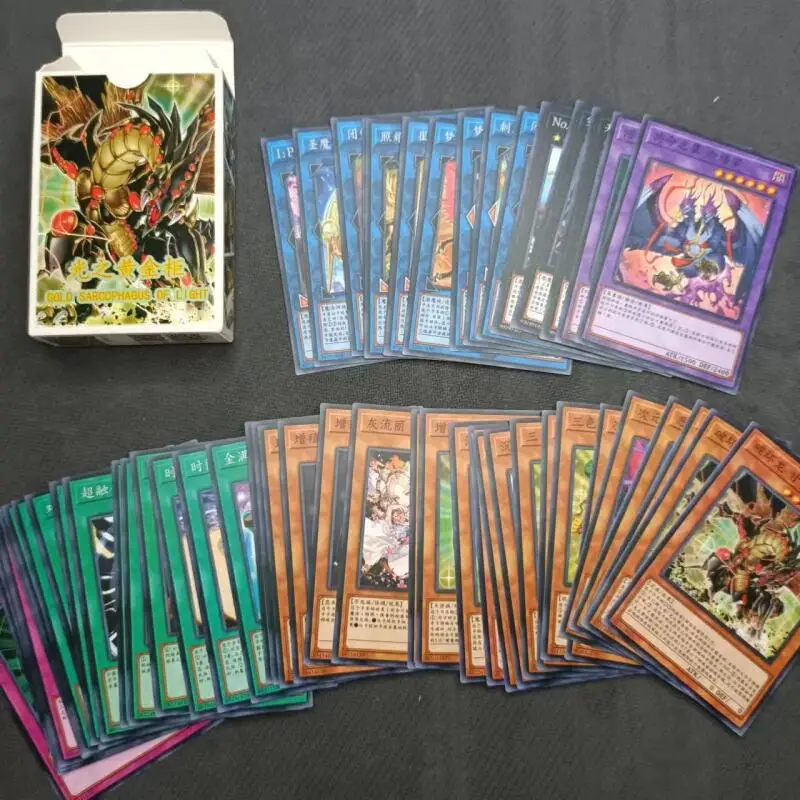 55 قطعة DIY يو غي أوه! بطاقة Shining Sarcophagus Deck Anime Archfiend's Advent Gandora-G the Dragon of Destruction القابلة للجمع