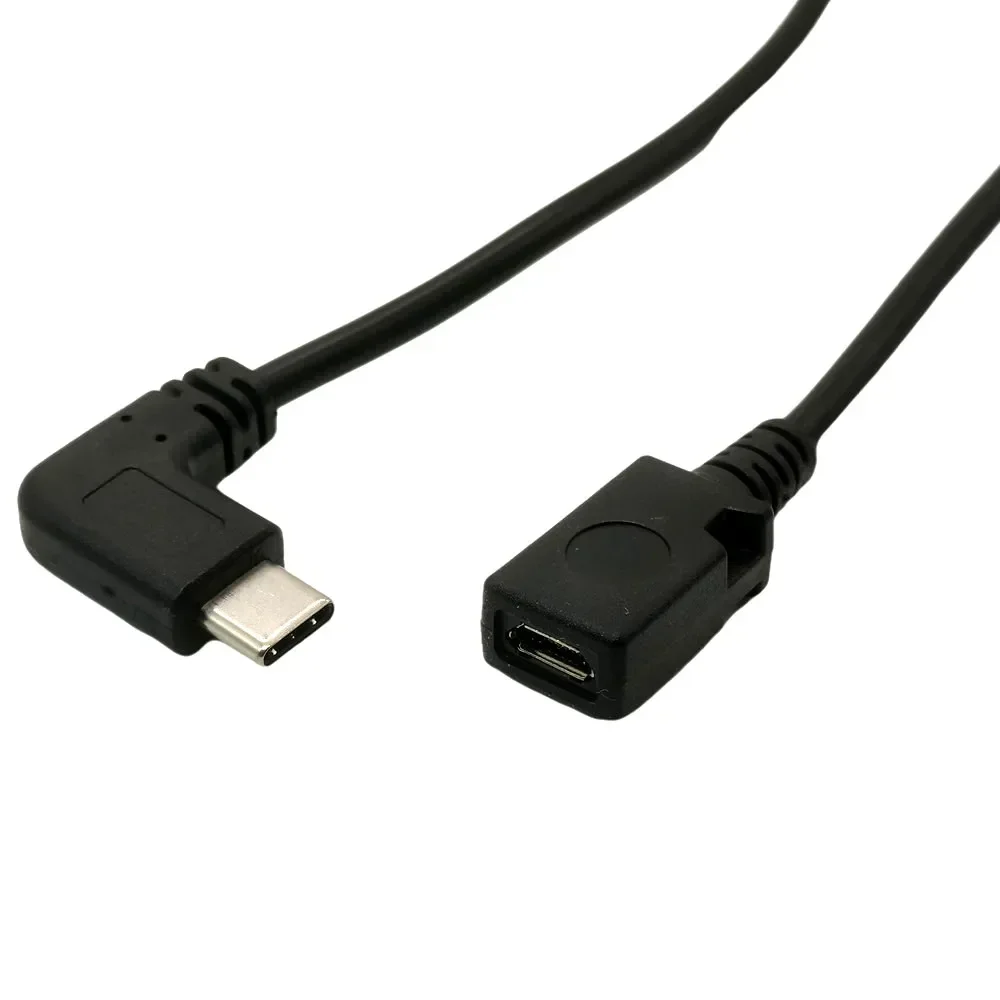 Krótki kabel USB 3.1 typu C męski na Micro USB żeński o długości 0,25 m