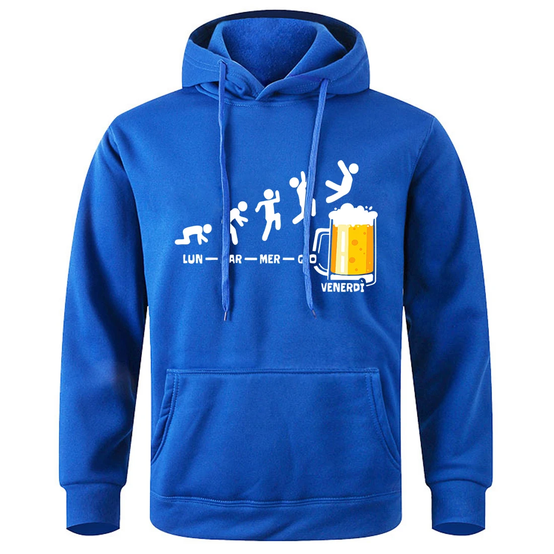 Jump Into The Beer Printing Sweatshirt Male Comfortable Pocket Tracksuit Fashion Loose Sport Shirts Classic Comfy Fleece Top