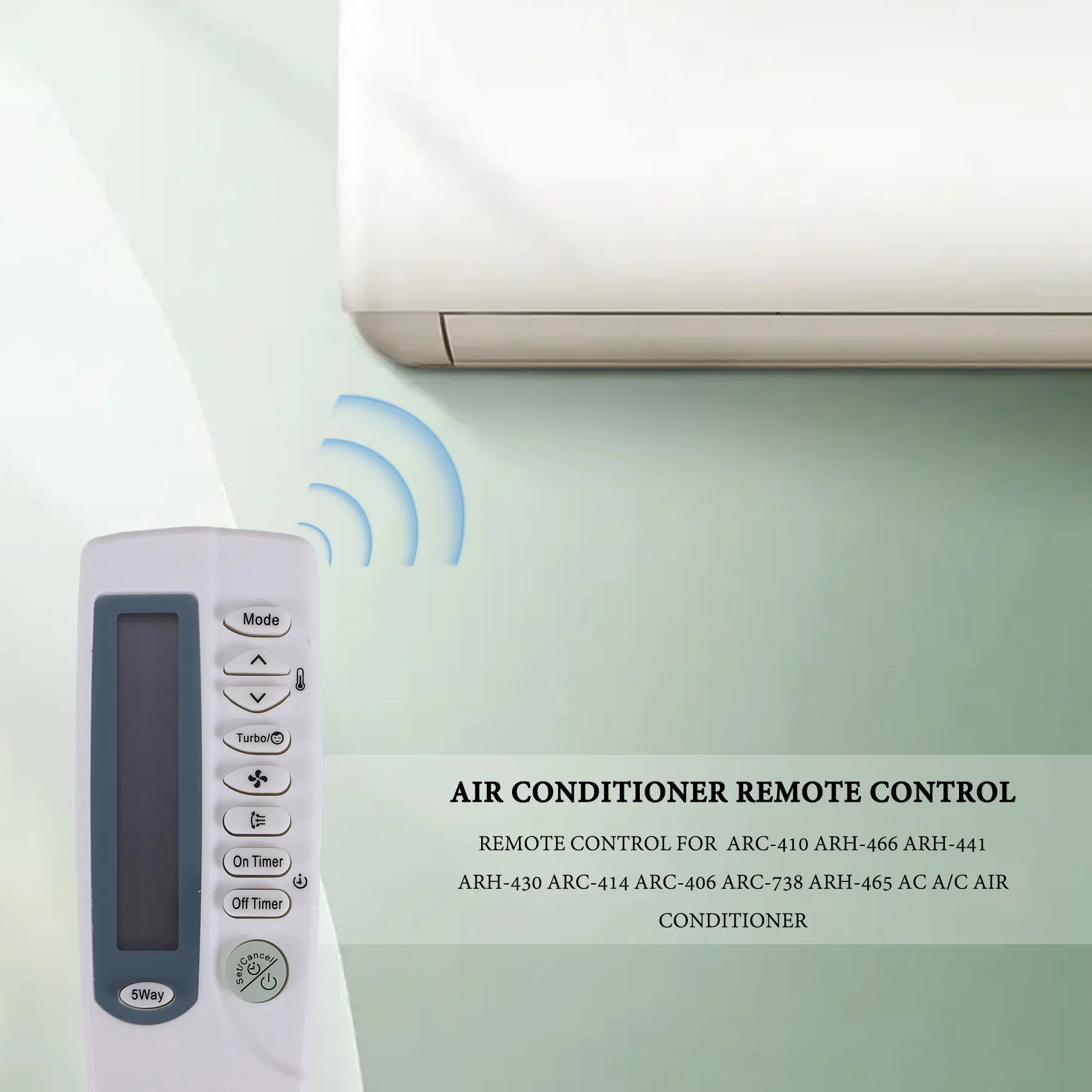 Remote Control for ARC-410 ARH-466 ARH-441 ARH-430 ARC-414 ARC-406 ARC-738 ARH-465 AC A/C Air Conditioner