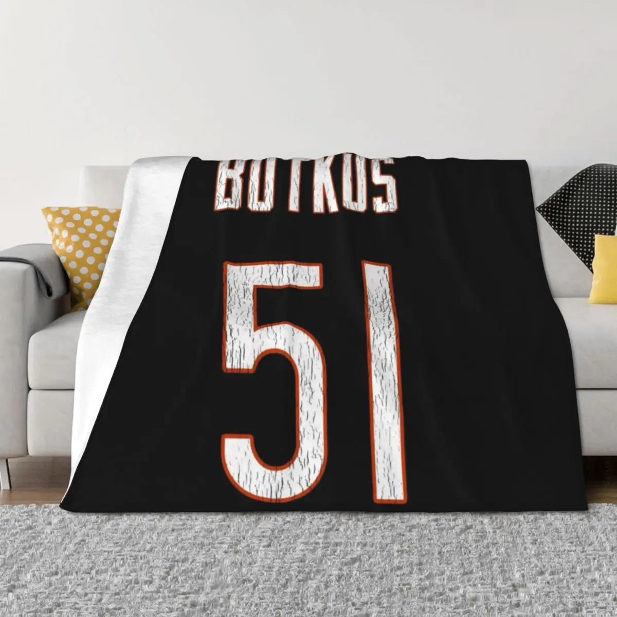 Dick Butkus Throw Blanket Weighted Vintage cosplay anime Furrys Blankets