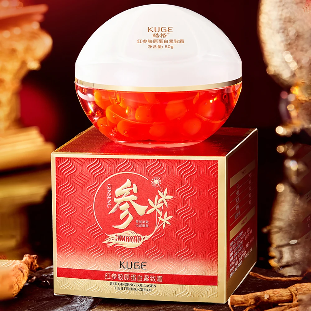 Red Ginseng Collagen Firming Cream Reduce Fine Lines Beauty Face Cream Moisturizing Oil Control For Facial Skin Care Products