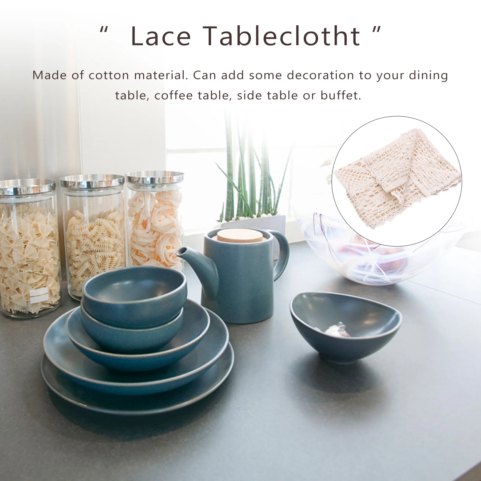 

1Pcs Crochet Tablecloth Hollow Lace Design 28x40cm Simple Elegant Home Party Decor Cotton Material Easy Wash Reusable