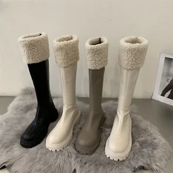 Women's Boot for Winter 2023 Fashion Zippers Thick Bottom Knight Long Booties Designer Girl's Shoes