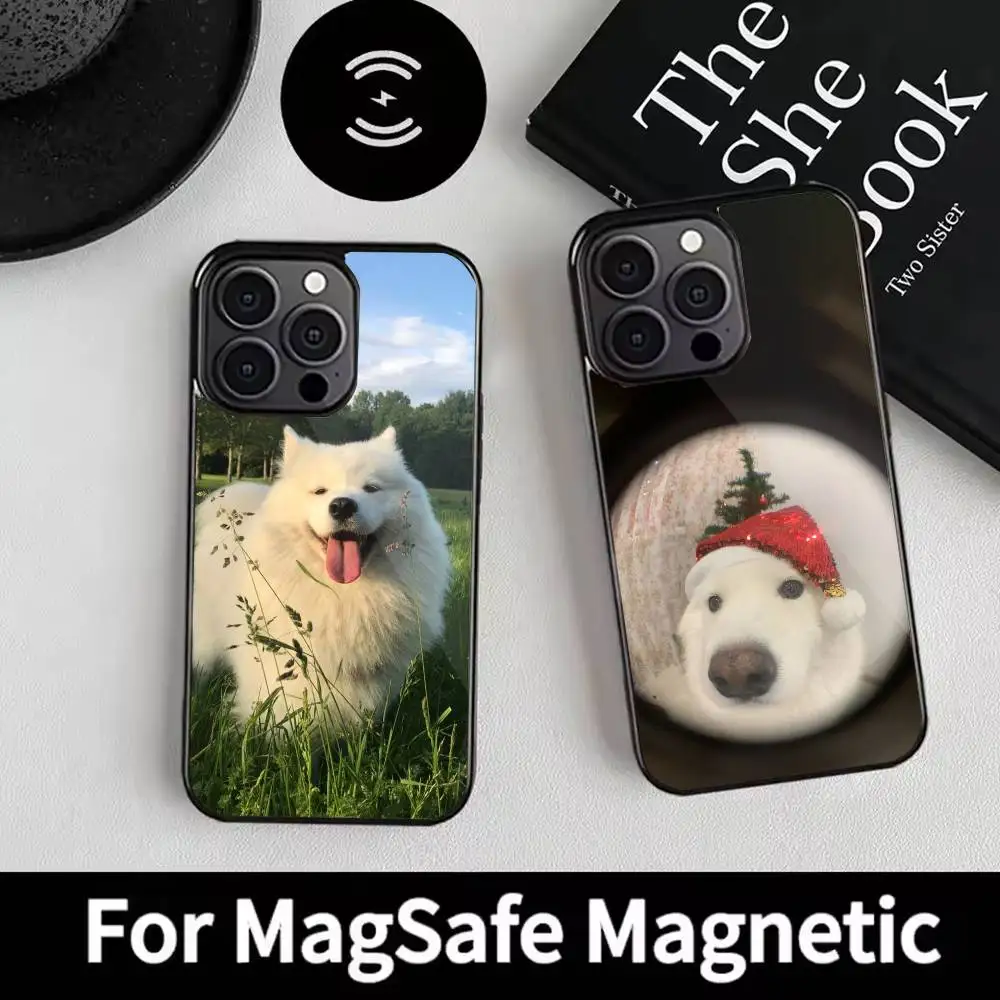 

Cute Samoyed Phone Case For iPhone 17,16,15,14,13,12,Plus,Pro,Max For Magsafe Magnetic Wireless Charge