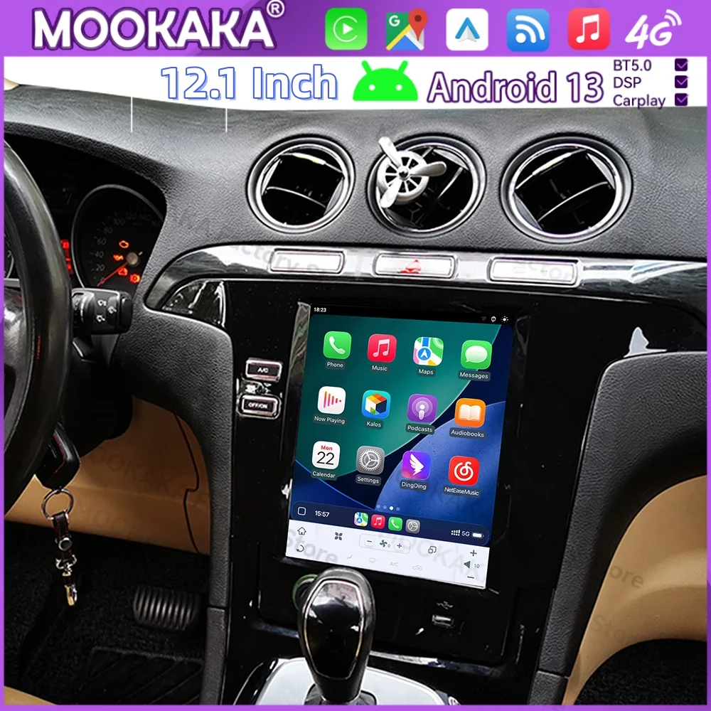 

12.1-дюймовый Android-радиоприемник для Ford S-Max Galaxy 2007~2015, GPS-мультимедийный плеер, интеллектуальная навигация, автомобильная стереосистема, головное устройство