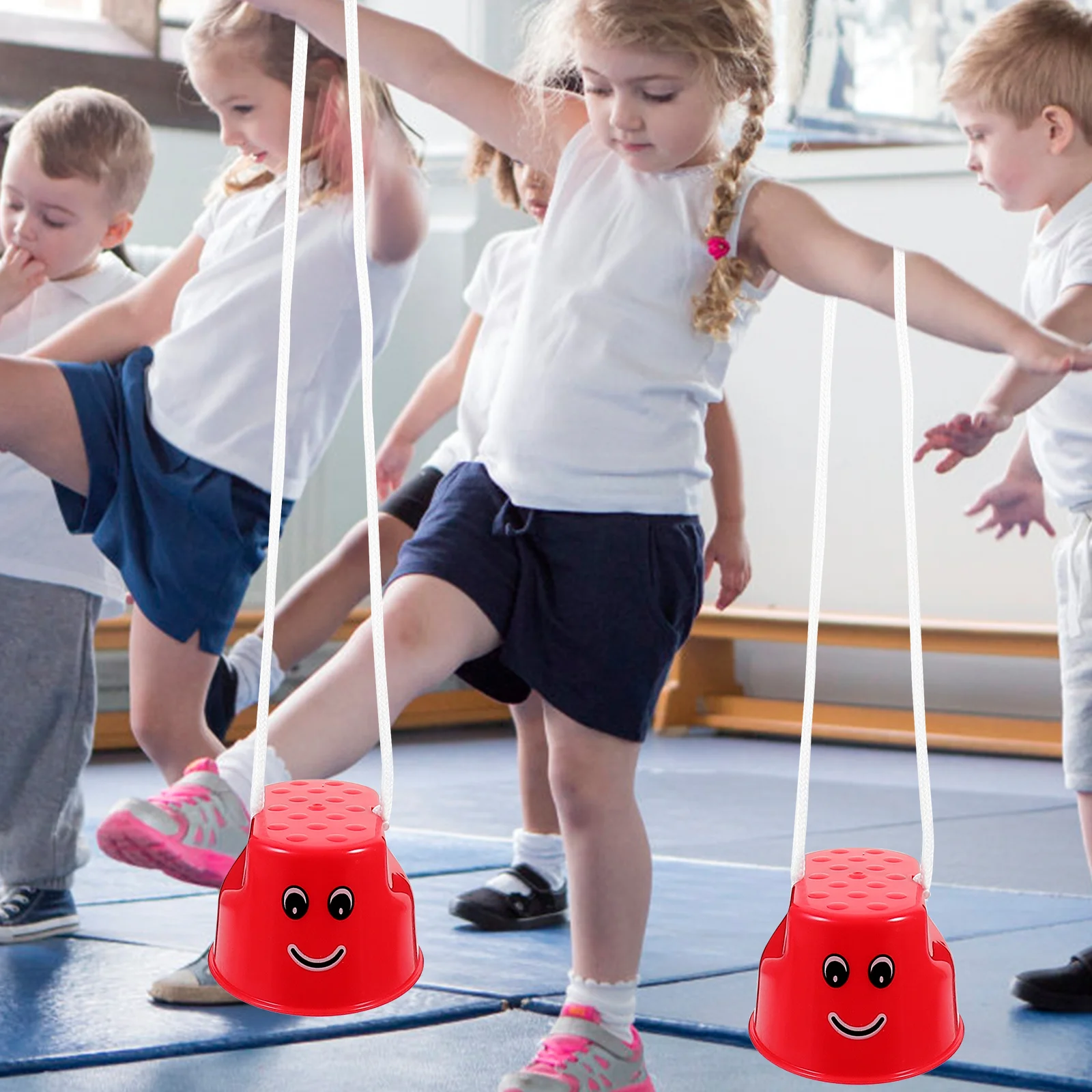 6-delig Sportspeelgoed Stepper Stelten Speelgoed Kinderen Peuter Cup Buiten Grappig Ouder-kind