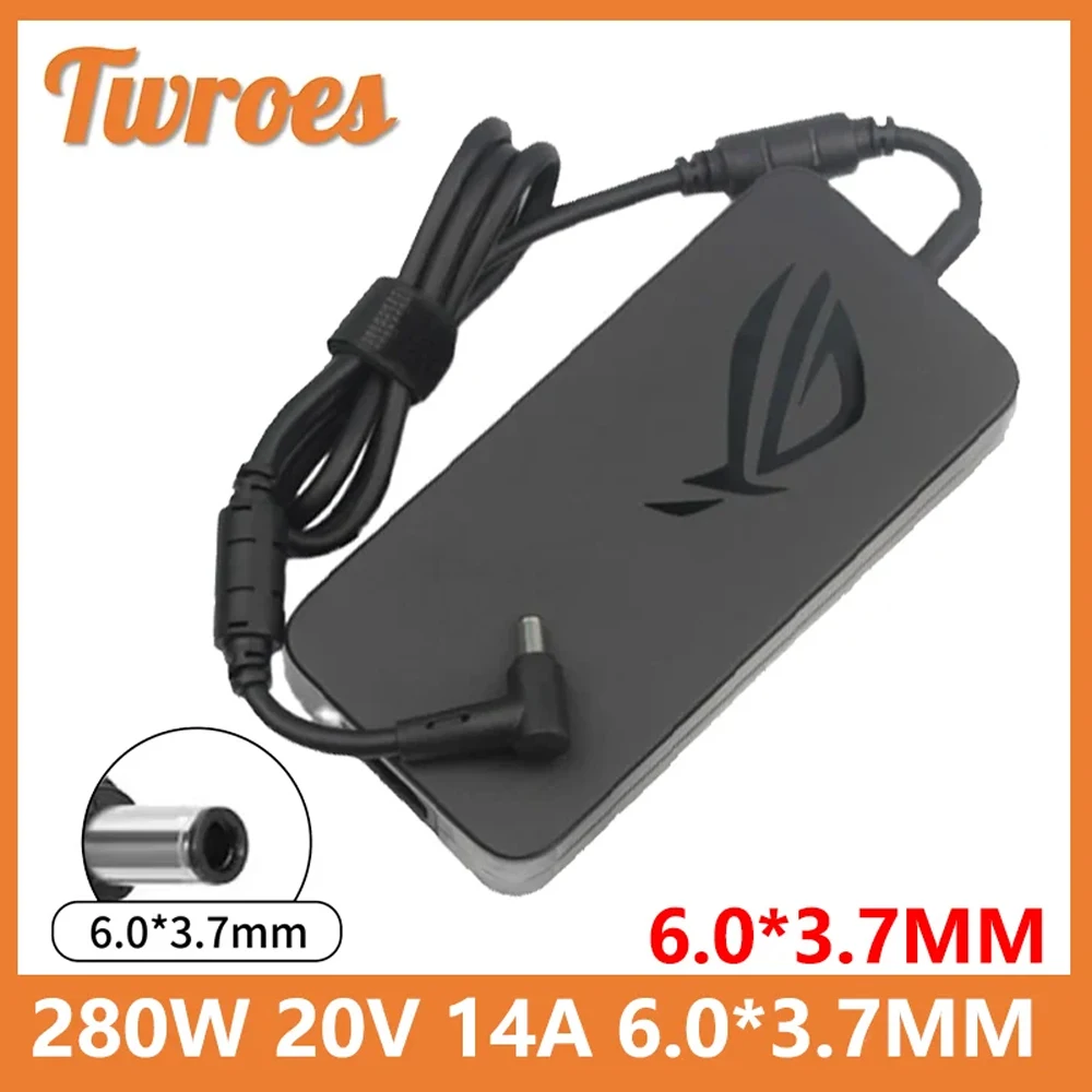 280W 20V 14A 6.0*3.7MM Laptop Adapter Charger ADP-280BB B For ASUS PG35V ROG GX551QS GX551QR GX703HS GX703HR GX703HM G732LWS