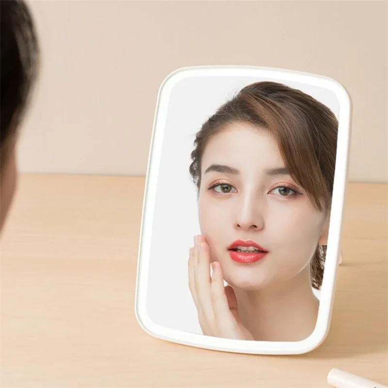 LED Light Makeup Mirror, Portable & Folding Design, Ideal for Dorm or Travel