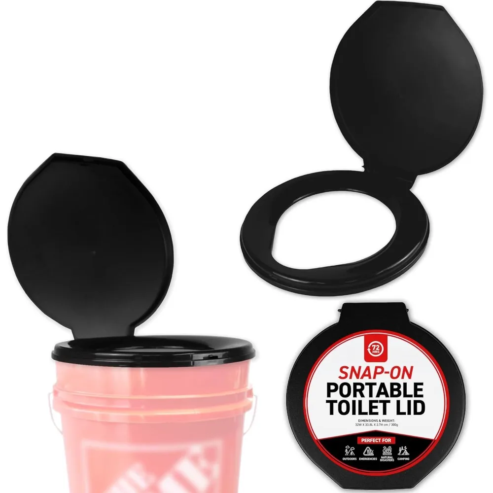 

Портативное сиденье для кемпинга премиум-класса на 72 часа с крышкой для 5-галонных ведер, кемпинга на открытом воздухе, походов, неотложных ситуаций - идеально подходит для em