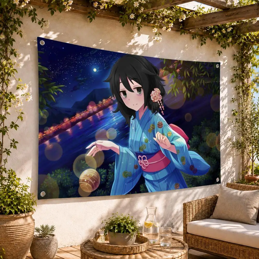 Kuroki Tomoko Anime Flags Flag Soft skin-friendly Durable Tapestry Outdoor party Home living room bedroom Decoration