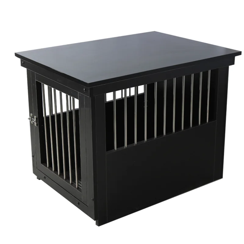 Factory Supply Double Door Kennel handmade wooden dog crate Wood Pet House furniture