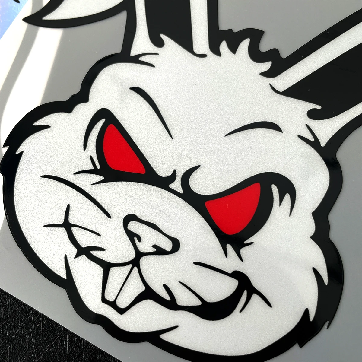 악마 토끼 오토바이 스티커 모토 윈드실드 연료 탱크 바디 헬멧 비닐 데칼 액세서리 MT07 Z900 Voge 900 625 DSX 용