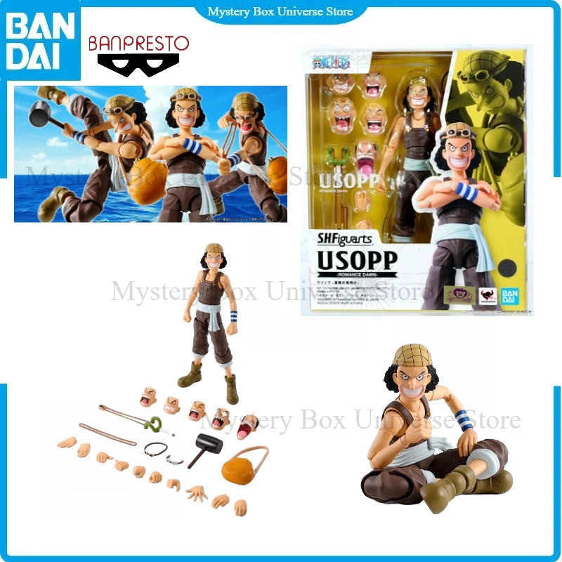 

New in Stock Original Bandai One Piece SHF Usopp Romance Dawn Anime Action Figure PVC Model Statue Collectible Holiday Gift